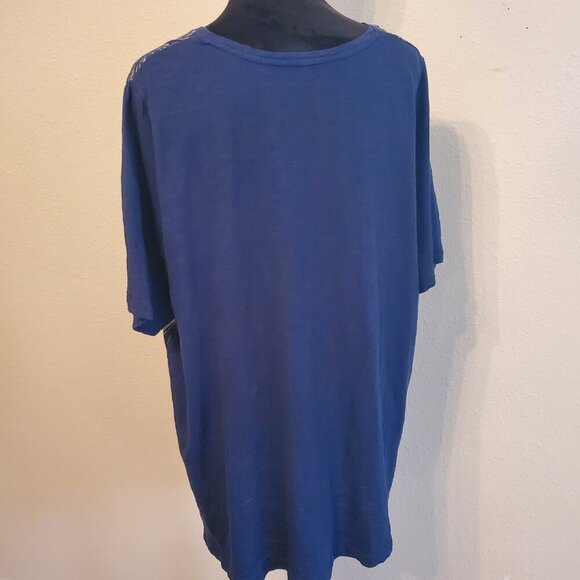 CATHERINES Women Crafted Blue T-Shirt 100% Cotton Size 1XL. - Picture 6 of 10